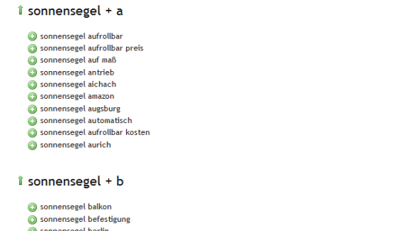 Ubersuggest Screen